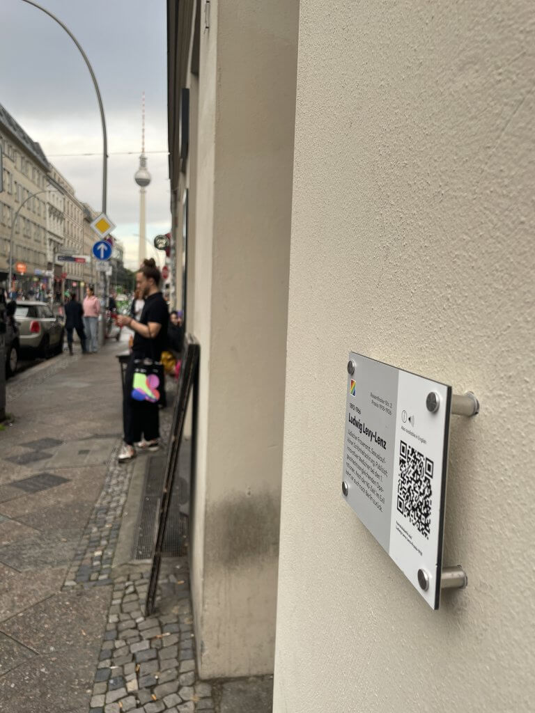 #12 QR-Code Ludwig Levy-Lenz, Praxis / Practice 1918-1926, Rosenthaler Str. 2, 2024, Quelle: R. Nasemann, CC BY 4.0