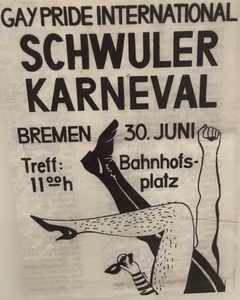 Plakat früher CSD Berlins, Quelle Archiv Schwules Museum Berlin
