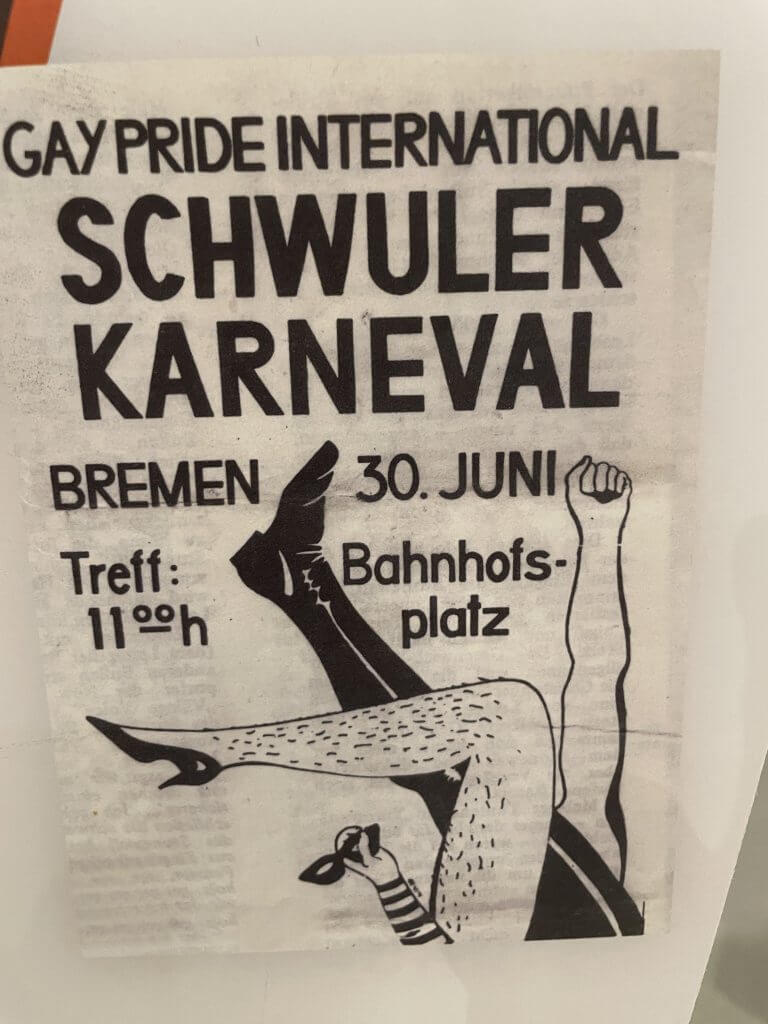 Plakat früher CSD Berlins, Quelle Archiv Schwules Museum Berlin