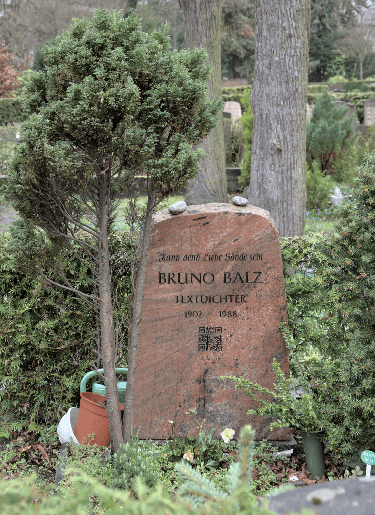 Grab / Grave Bruno Balz, Friedhof Berlin-Wilmersdorf, Abtlg. B6-UW-54, Quelle: Babewyn CC BY-SA 4.0