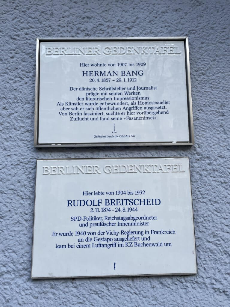 #87 - Wohnort Herman Bang 1907-1909, Fasanenstr. 58, Berlin-Wilmersdorf