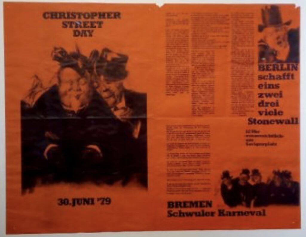 Plakat 1. CSD Berlins, 1979, Quelle: Schwules Museum Berlin