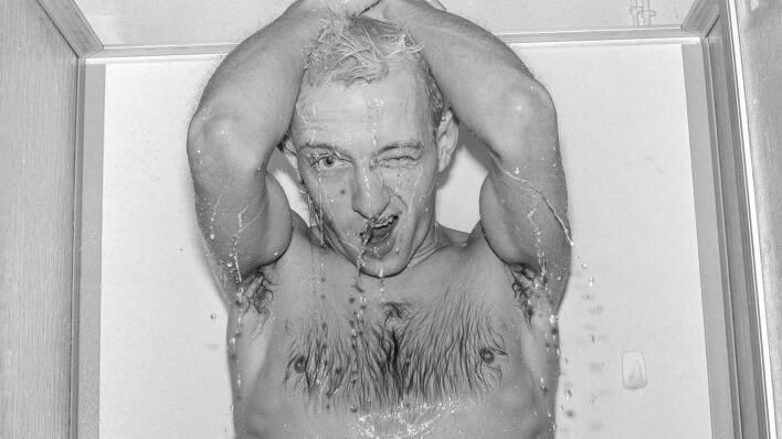 Jürgen Baldiga, Selbstportrait, Quelle: Schwules Museum Berlin – Leihgeber Aron Neubert.